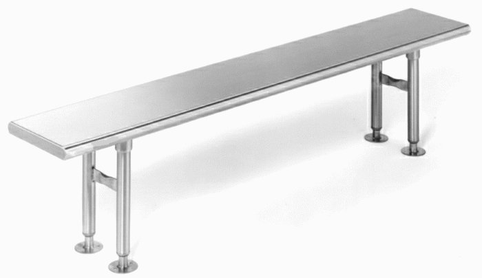 Polished Stainless Steel Benches, for Industrial Use, Laboratory, Length : 10feet, 4feet, 5feet