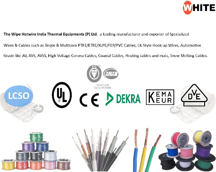 White PVC Equipment wire, Conductor Type : Copper