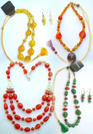 Gemstone Nugget Beads Necklace