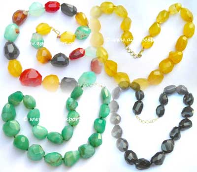 Wholesale Gemstone Faceted Necklaces