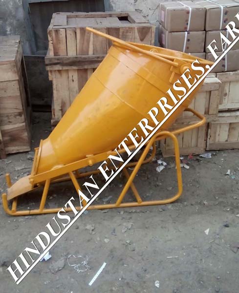 Lay down cone side concrete bucket, for Costructional