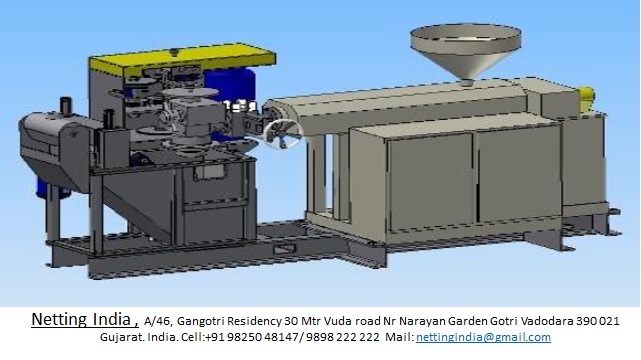 Extruded Mesh making machine ( Nets and packaging nets making machine)