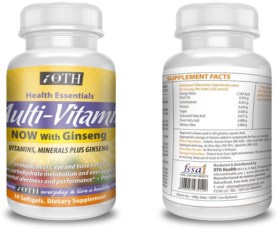 IOTH Multi-vitamin with Ginseng, Packaging Type : Boxes