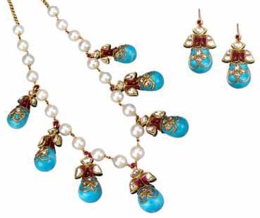 Gemstones Necklace Set - 02