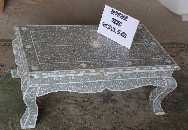 Mother of pearl inlay coffee table