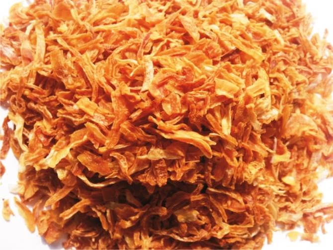 White Fried Onion Flakes, Color : Light Brown