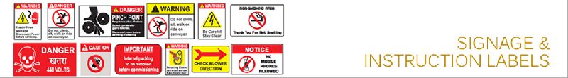 SIGNAGE & INSTRUCTION LABELS