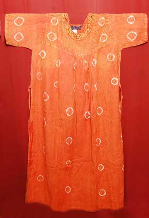 Tie & Dye Orange Gown