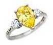 Pear Shape Yellow Saphire Ring