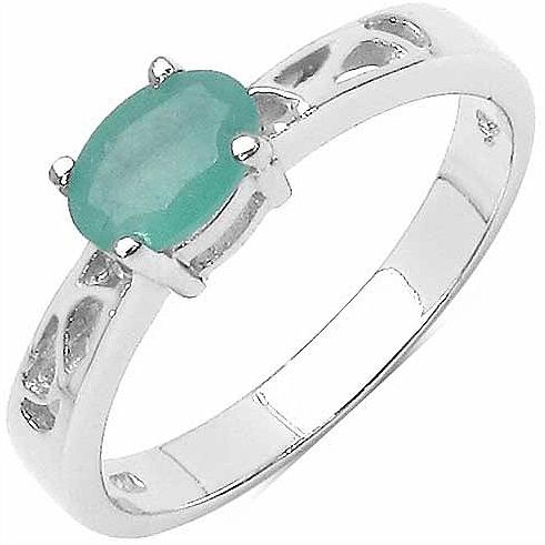 Emerald Gemstone Ring With 925 Sterling Silver