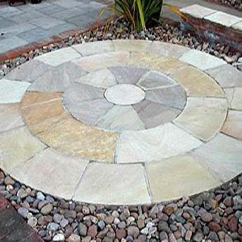 Circle-Cut Shape Sandstone