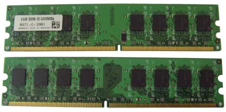DDR2 1GB 533Mhz PC 4200U 