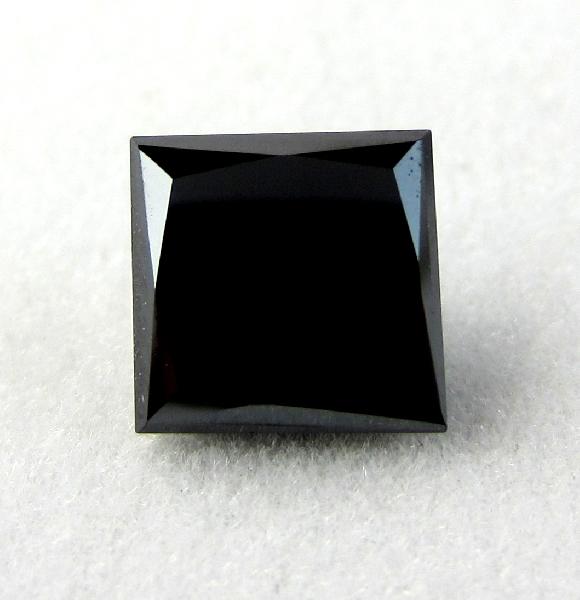 1.00 Carat Princess Cut Black Diamond