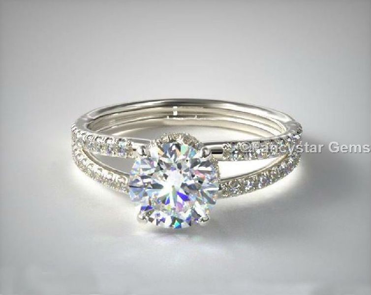 Fancystar Gems Sterling Silver Moissanite Rings, Gender : Female