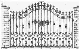 Wrought Iron Entrance Gate