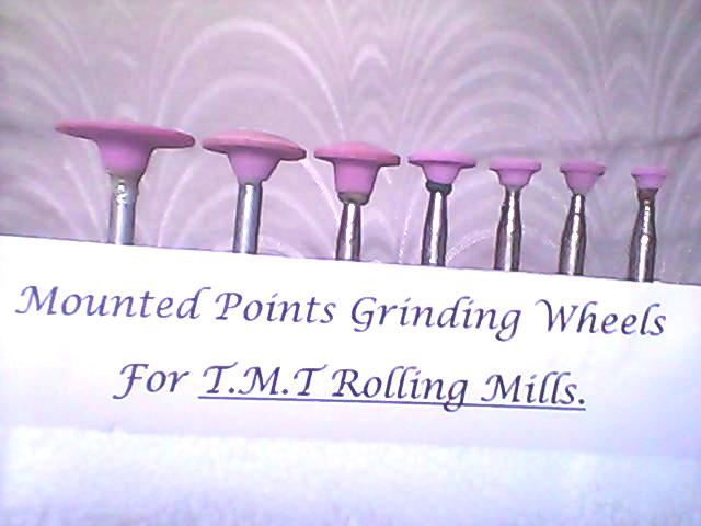 Abrasive Mounted Points, for STEEL ROLLING MILLS, Size : 8mm to 40mm