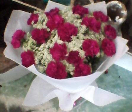 Purple Carnation Flower Bouquet