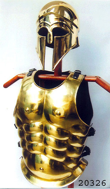 Greek Muscle Armor Set with Corinthian Helmet