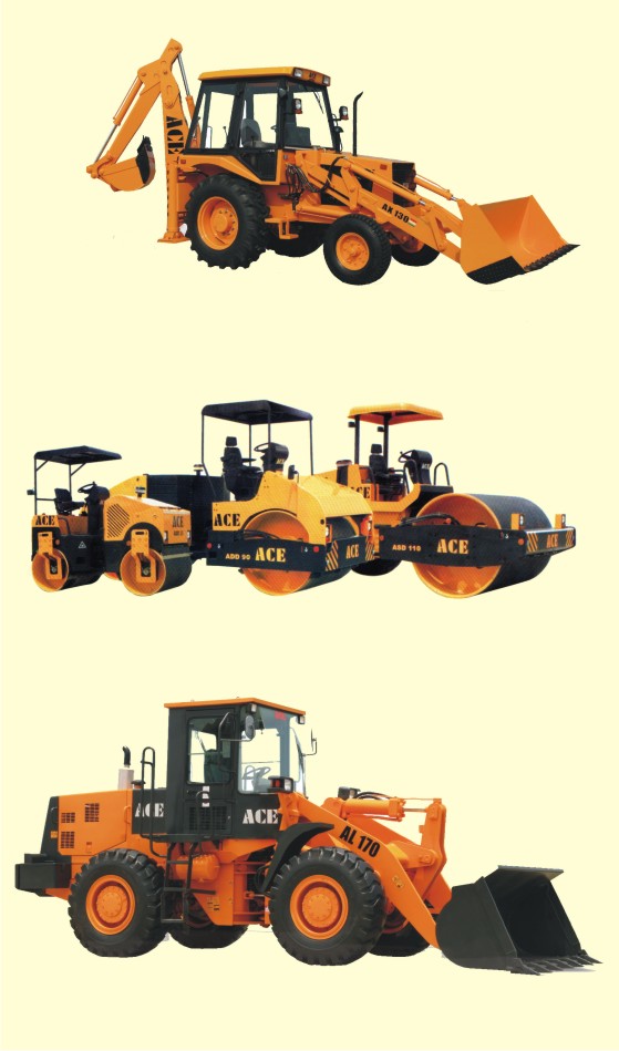 Backhoe Loader,Loader & Vibratory Rollers