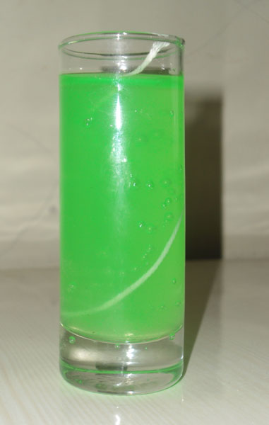 Bright Green Gel Candles