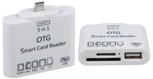 5 in 1 Otg Micro Usb Smart Card Reader Adapter