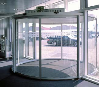 Automatic systems for curved sliding doors