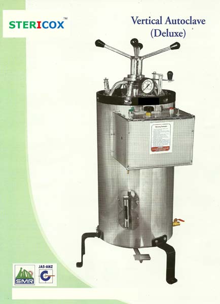 Vertical Autoclave With Slide Lock, Power Supply : 220v/50hz Single Phase 32a