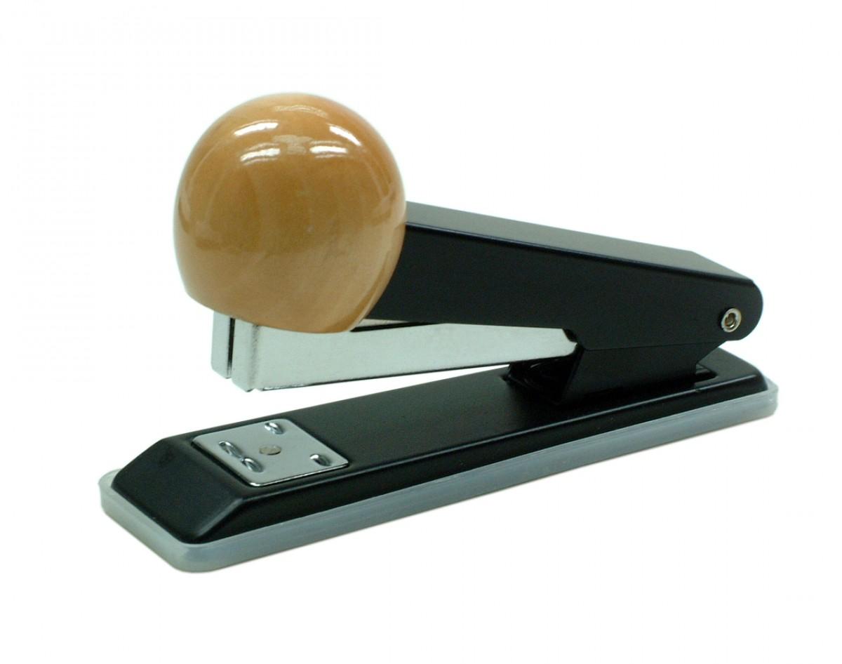 Wooden Manual Stapler, Color : Black