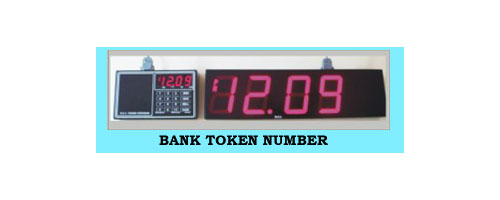 Bank Token Number Digital Clock