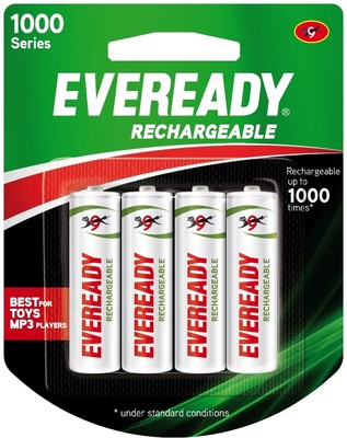 Eveready Ultima 1000 Series Aa Nimh (4 Pcs) Rechargeable Battery