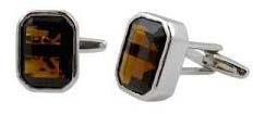 Cuff links Smoky Topaz