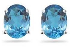 Stud Blue Topaz