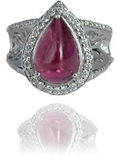 4 Diamond Ring, Ruby Ring