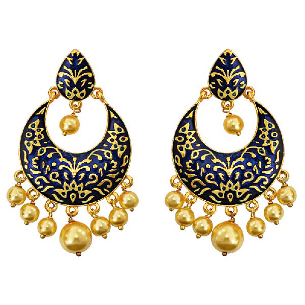 Meenakari Single Color Dangler Earrings