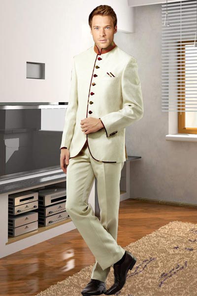 Cream Fancy Jodhpuri Suit