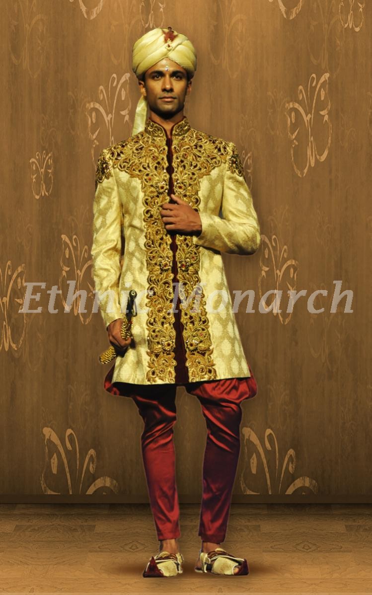 Prince Look Grooms Wedding Indo Western Suit