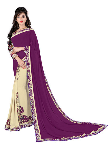 Half & Half Printed Designer Saree 1