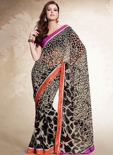 Party Wear Printed Sarees