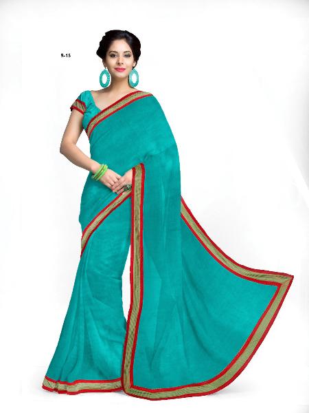 ALL Other SAREE S-15 Kitkat Hot Green