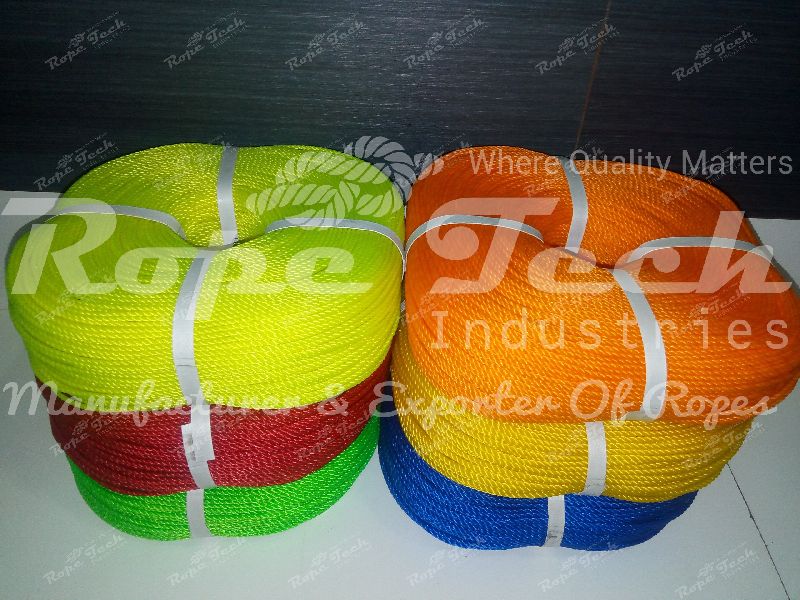 Plastic 2 MM HDPE Rope, Color : Red, Green, Orange, Yellow, Radium Yellow, Blue
