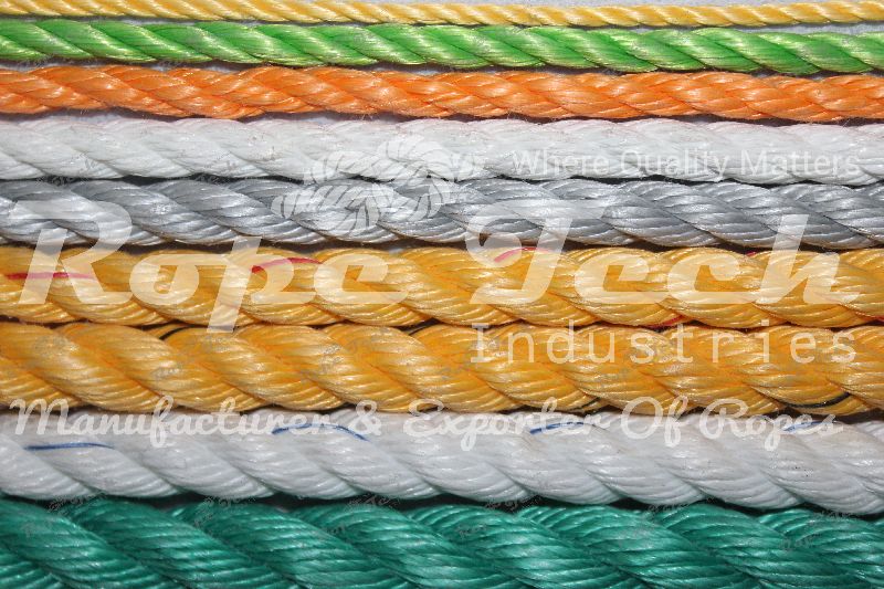 Plastic PP Rope, Color : Red, Green, Orange, Yellow, Radium Yellow, Blue