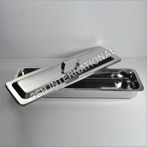 Stainless Steel instruments tray, Size : 8 x 6 x 2 Inch