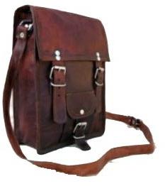 Goat Leather Bag - Portrait Two Bucke Curve Bag