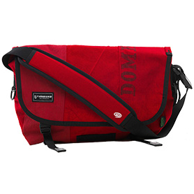 Upcycled Crimson Messenger Bag