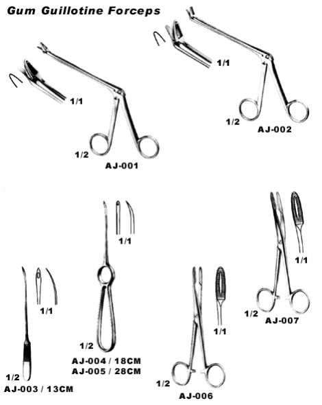 AJ-001 - AJ-007 Gum Guillotine Forceps