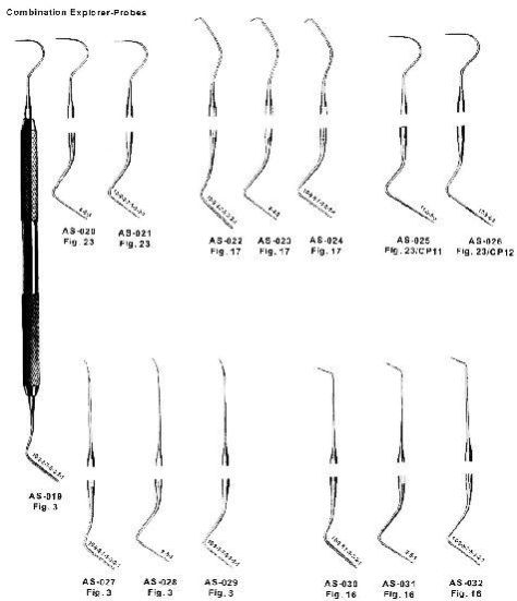 AS-019 - AS-032 Periodontal Pocket Probes