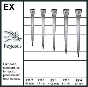 Iron EX Series Horseshoe Nails