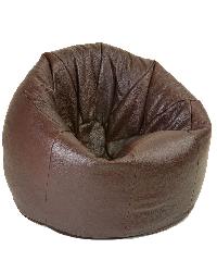 ROLEX Round leather bean bag, for Sitting, Size : Large