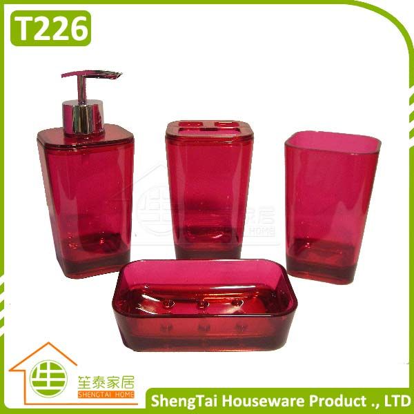 Irregular Shape Popular Transparent 4 Pieces Home Decorations Bathroom