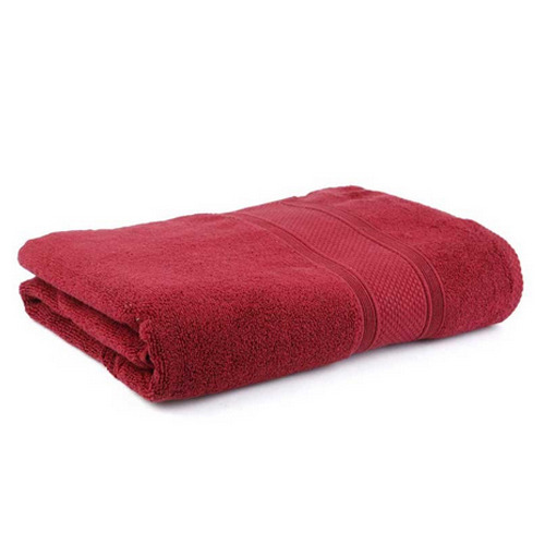Maroon Colored Bath Towel
